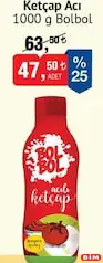 BOLBOL KETÇAP ACI 1000 G fiyat ve kampanya bilgisi